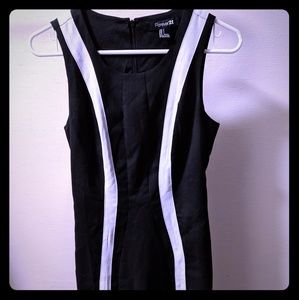 Black with white striped dress